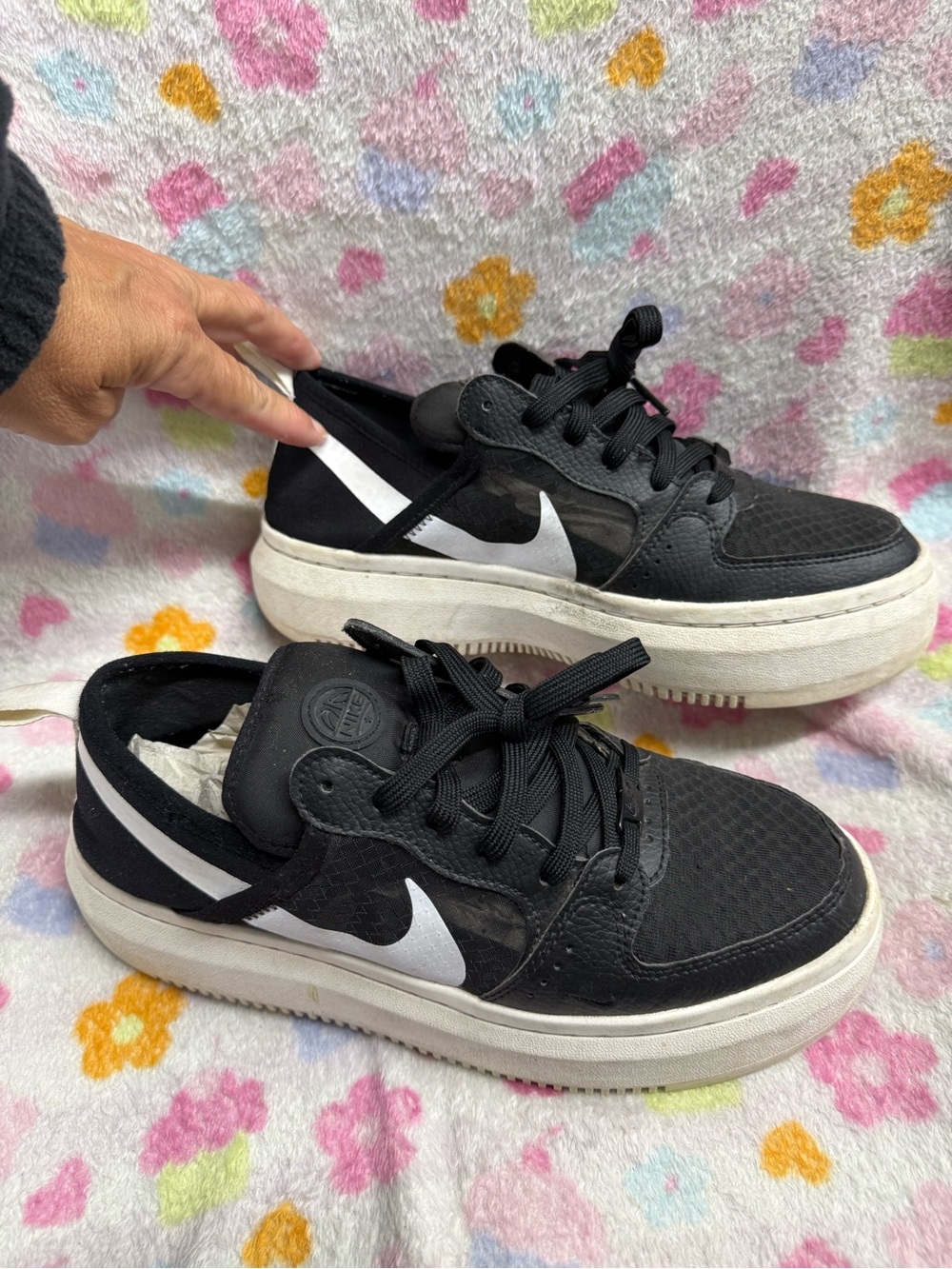 Nike Court Vision Alta TXT Black and White Women’s Low-Top Athletic Sneakers